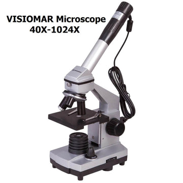 VISIOMAR 40X-1024X Microscope Set with Case (Amazon Container Product as it is, No Warranty, No Guarantee, No Return, No Exchange) - Imported from UK
